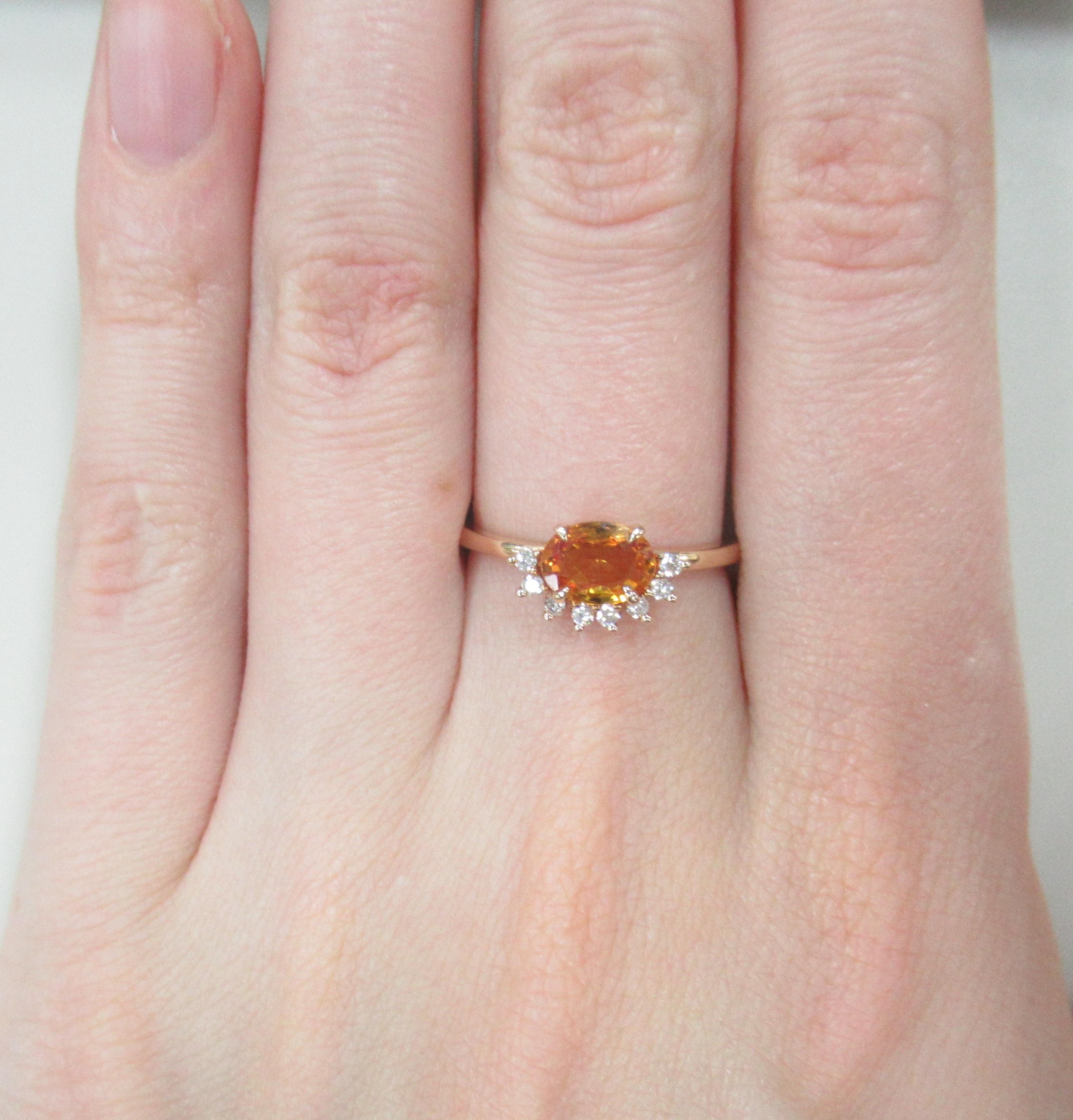 Кольцо из золота с цитрином